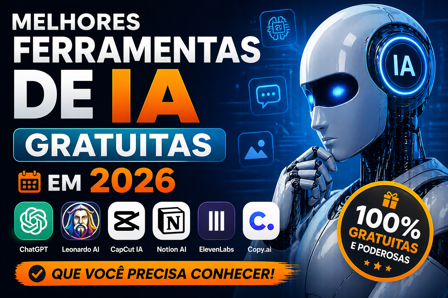 Melhores ferramentas de IA gratuitas em 2026 (que você precisa conhecer)