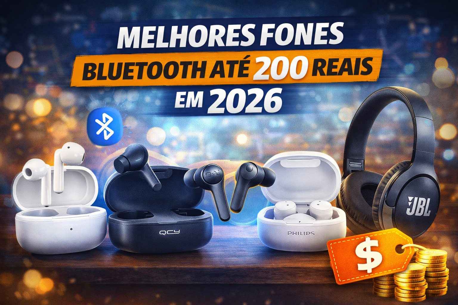 Melhores fones Bluetooth até 200 reais em 2026